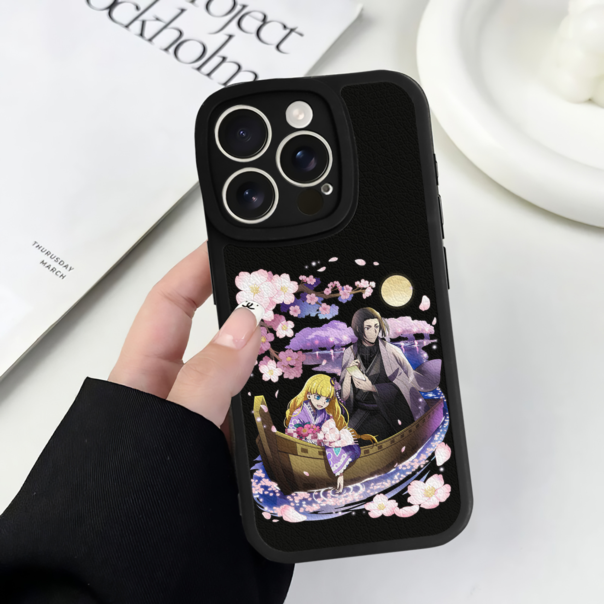 （画像用） 文豪ストレイドッグス Bungo Stray Dogs 【iPhone 16シリーズ対応】シリコンスマホケース（レザー調） 材質：シリコン